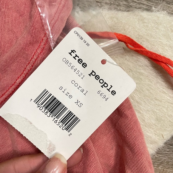 Free people love letter linen off the shoulder red top - Picture 3 of 5